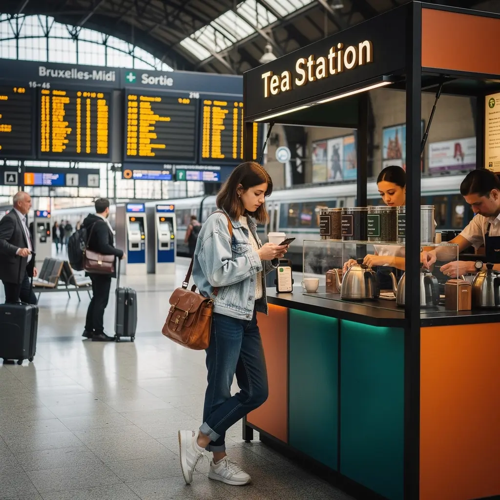 Vue panoramique d'un jardin de thé en Chine, où se cultive le Lapsang Souchong.
